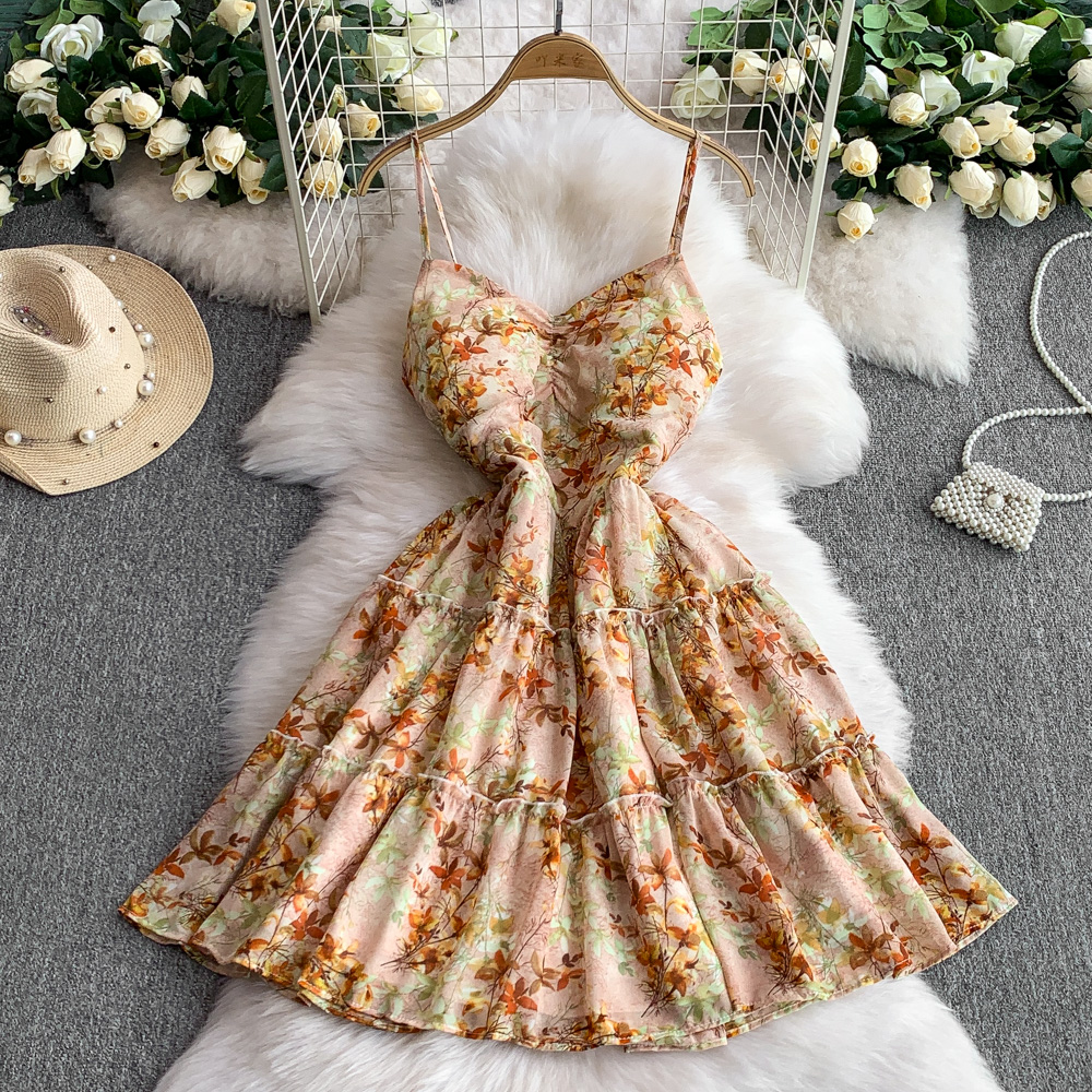 Printing Qc - Women's Slip Dress Summer French Style