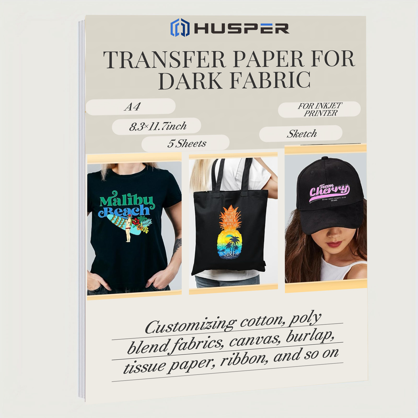 Commercial Vinyl Printing - HUSPER A4 Size 5 Sheets thermal
