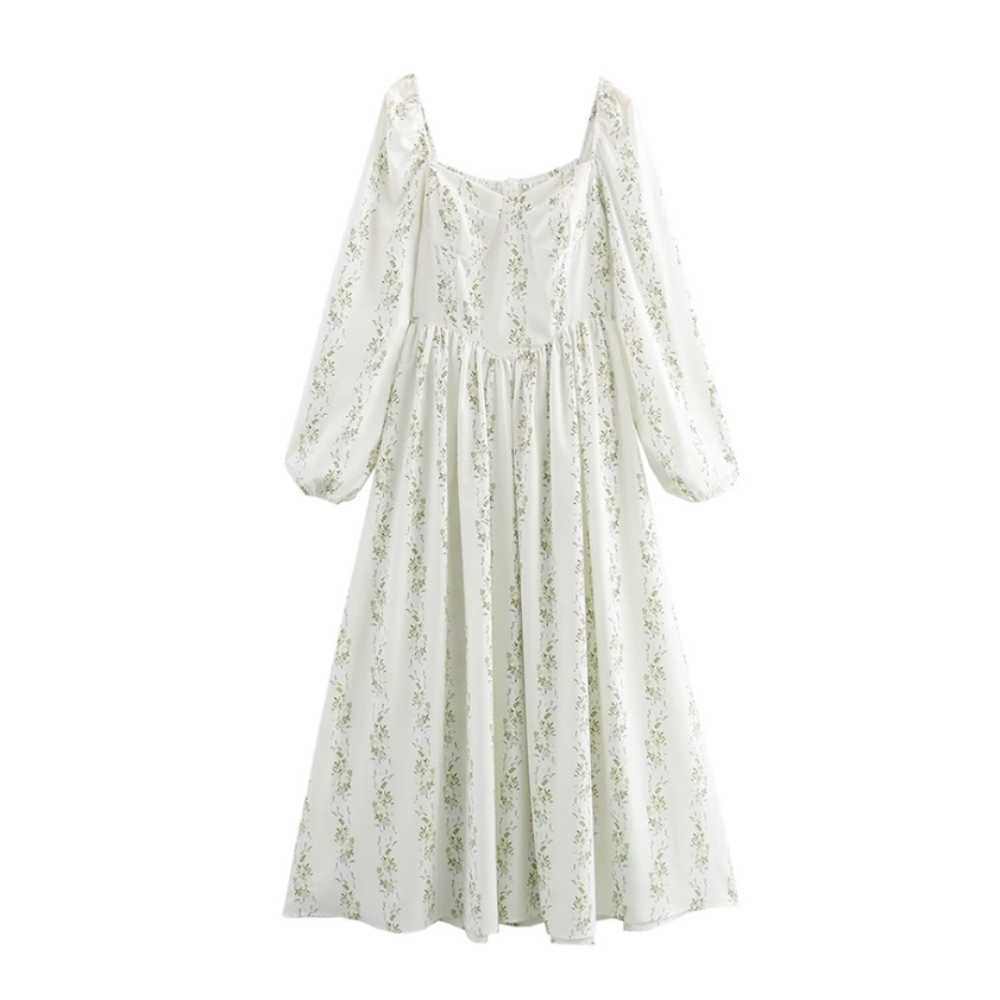 Spring Autumn Print Long Dress - Printing Qc reseña y precio