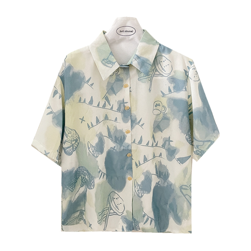 Women Summer Casual Print Shir - Printing Qc reseña y precio
