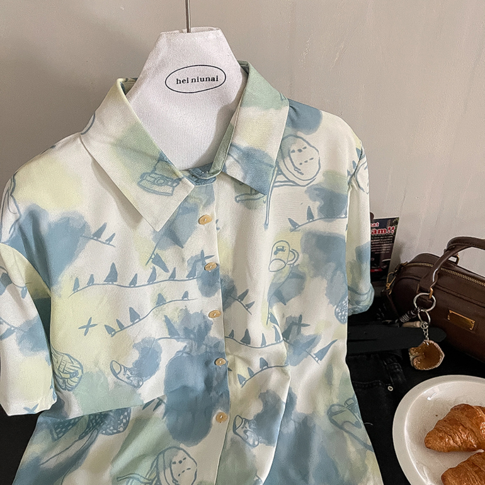 Women Summer Casual Print Shir - Printing Qc reseña y precio