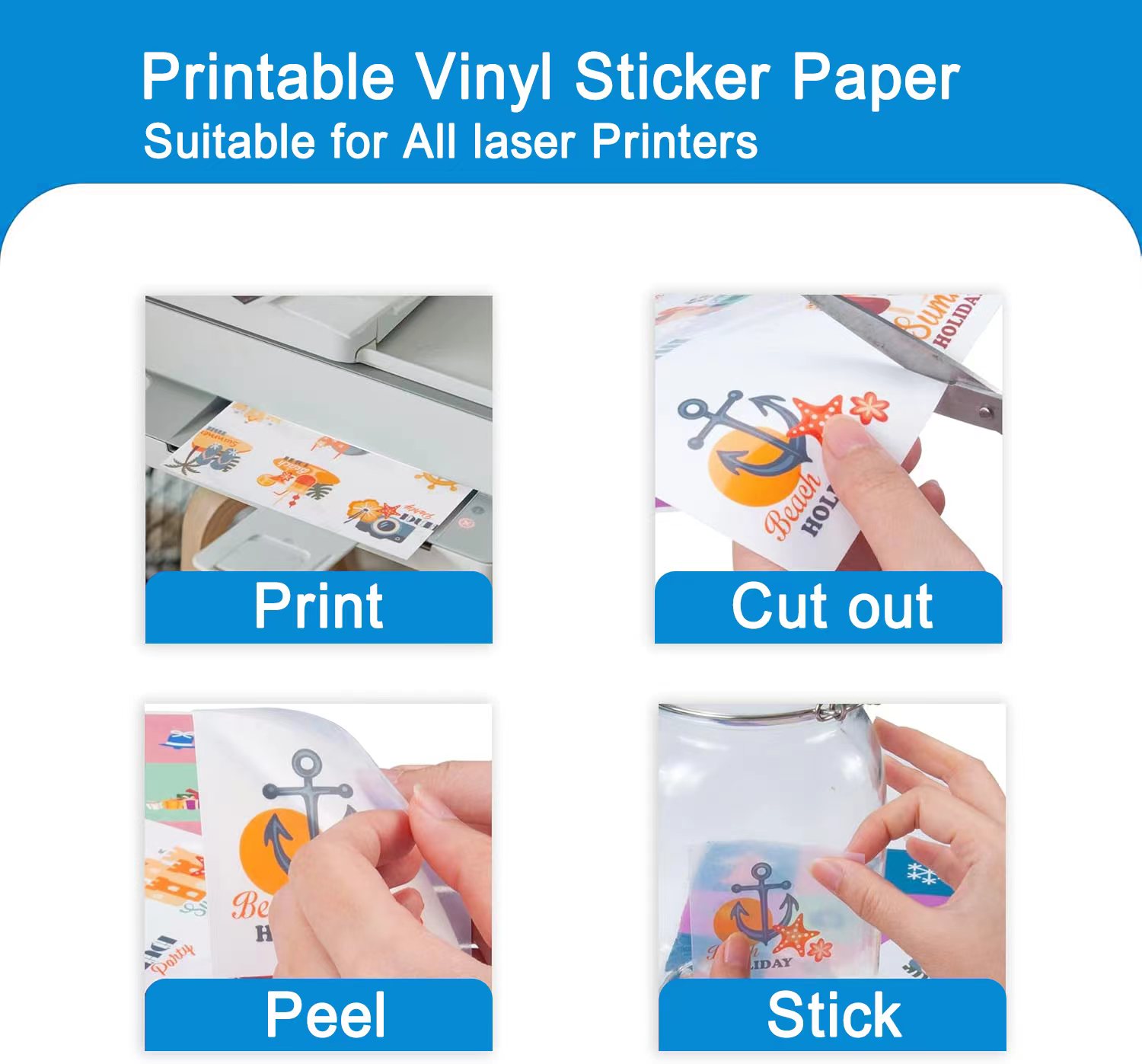 10 pcs Transparent Printable V - Commercial Vinyl Printing reseña y precio