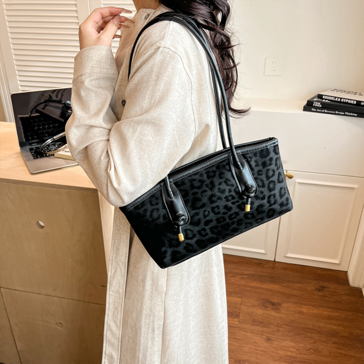 Leopard Print PU Fashion Shoul - Printing Qc reseña y precio