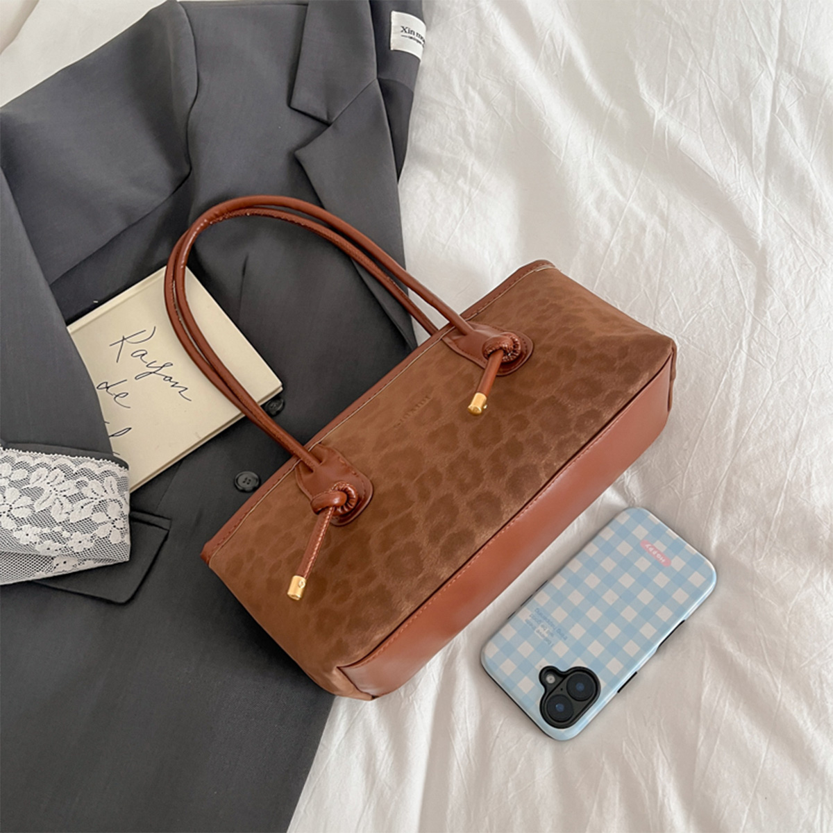 Leopard Print PU Fashion Shoul - Printing Qc reseña y precio