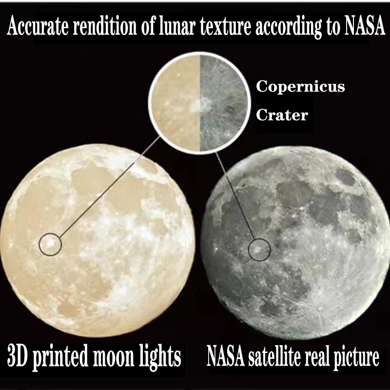 Creative 3D printed moon chand - Hall Commercial Printing reseña y precio