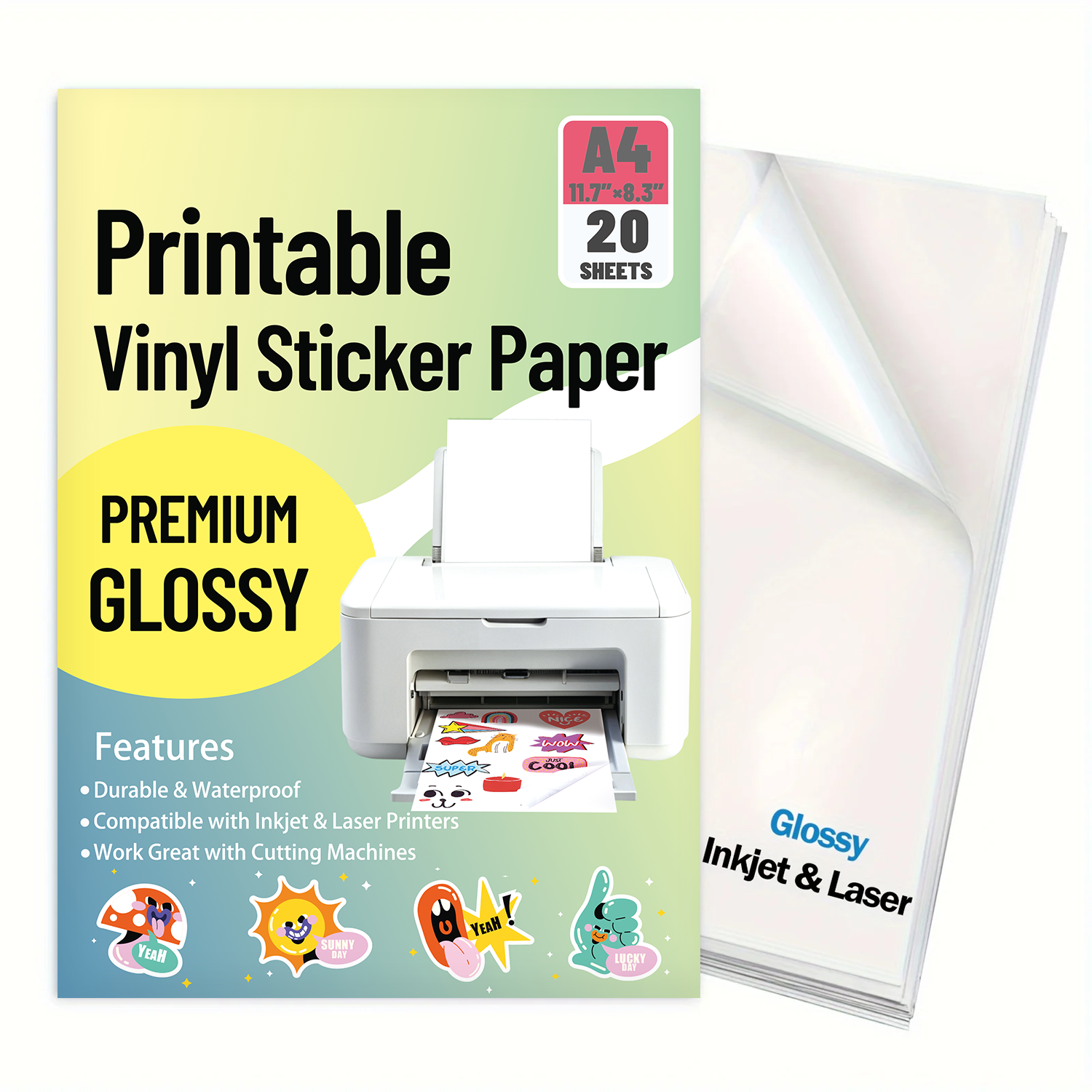 20 Sheets A4 Glossy Vinyl Stic - Commercial Vinyl Printing reseña y precio