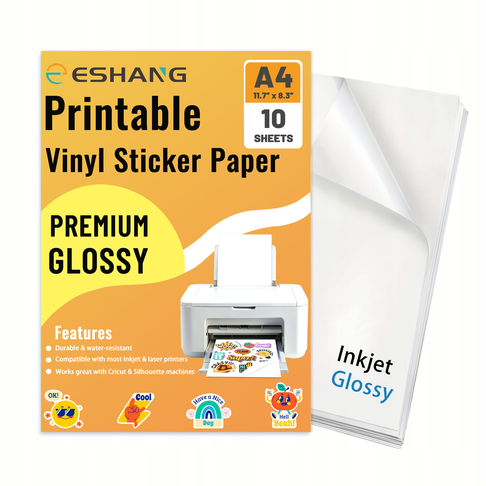 A4 10 Sheets Glossy White Prin - Commercial Vinyl Printing reseña y precio