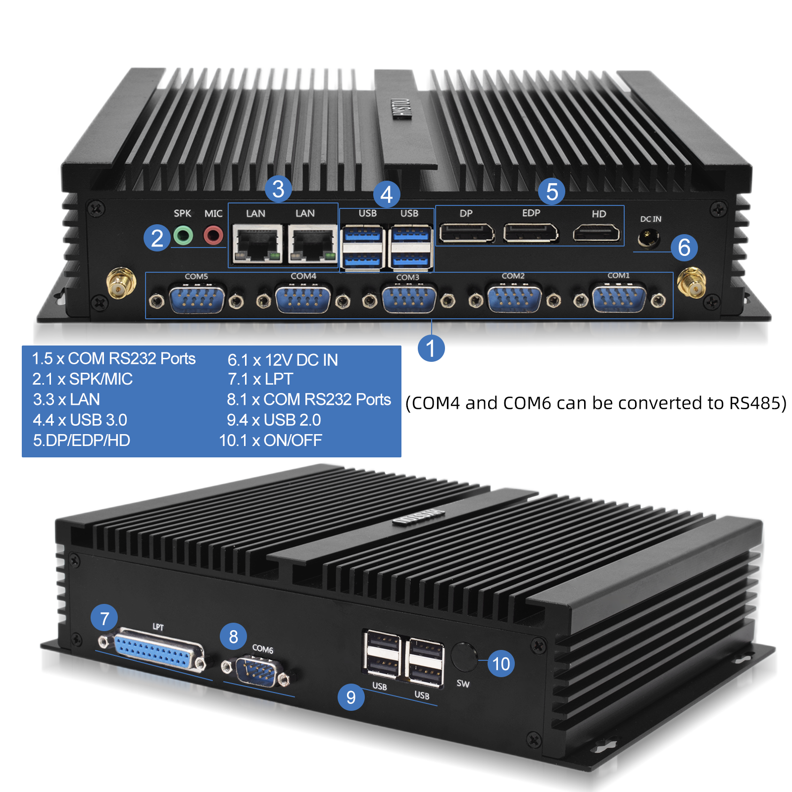 i7 8550U Fanless Mini PC Dual  - Commercial Printing Factory reseña y precio
