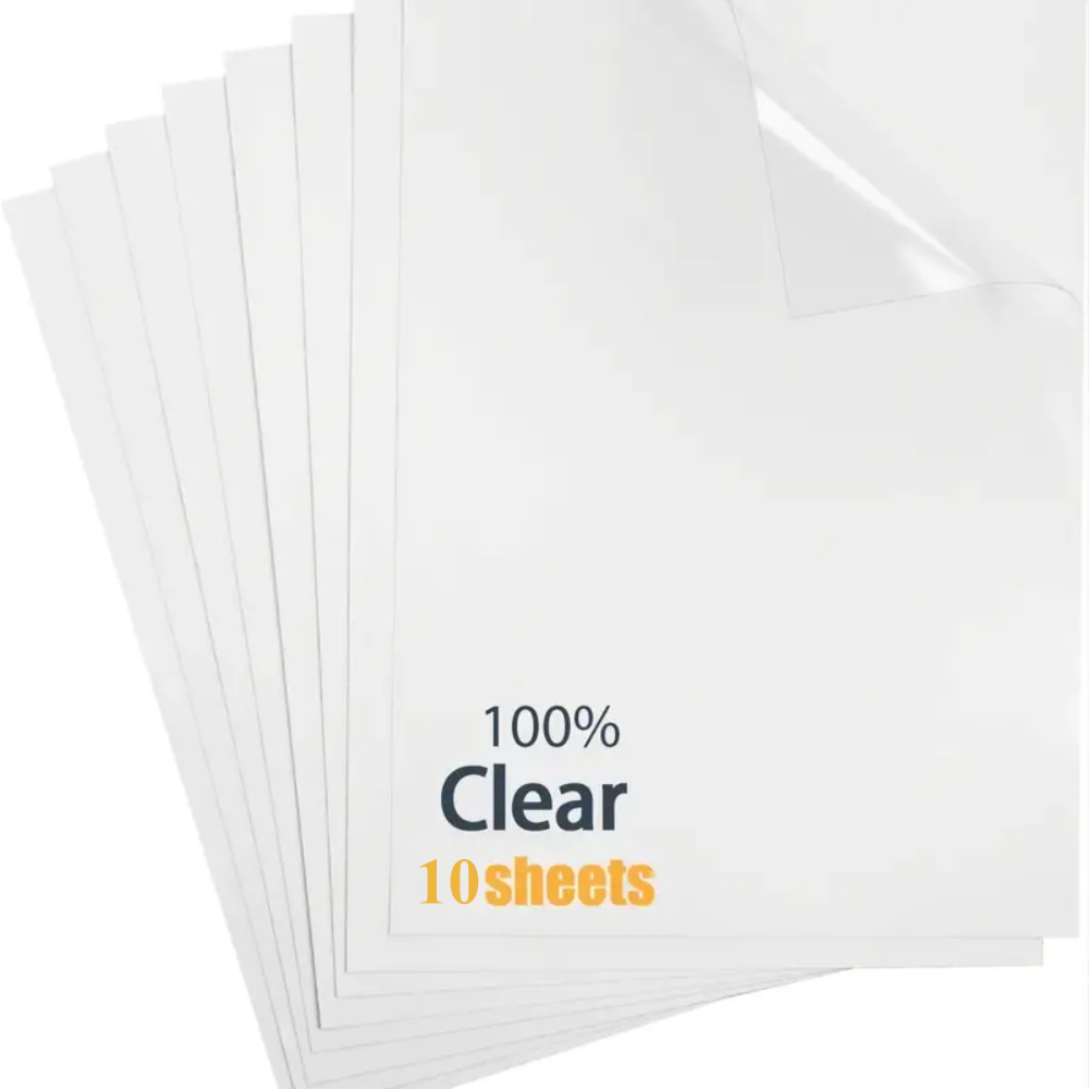 10 Sheets 100% Transparent Vin - Commercial Vinyl Printing reseña y precio
