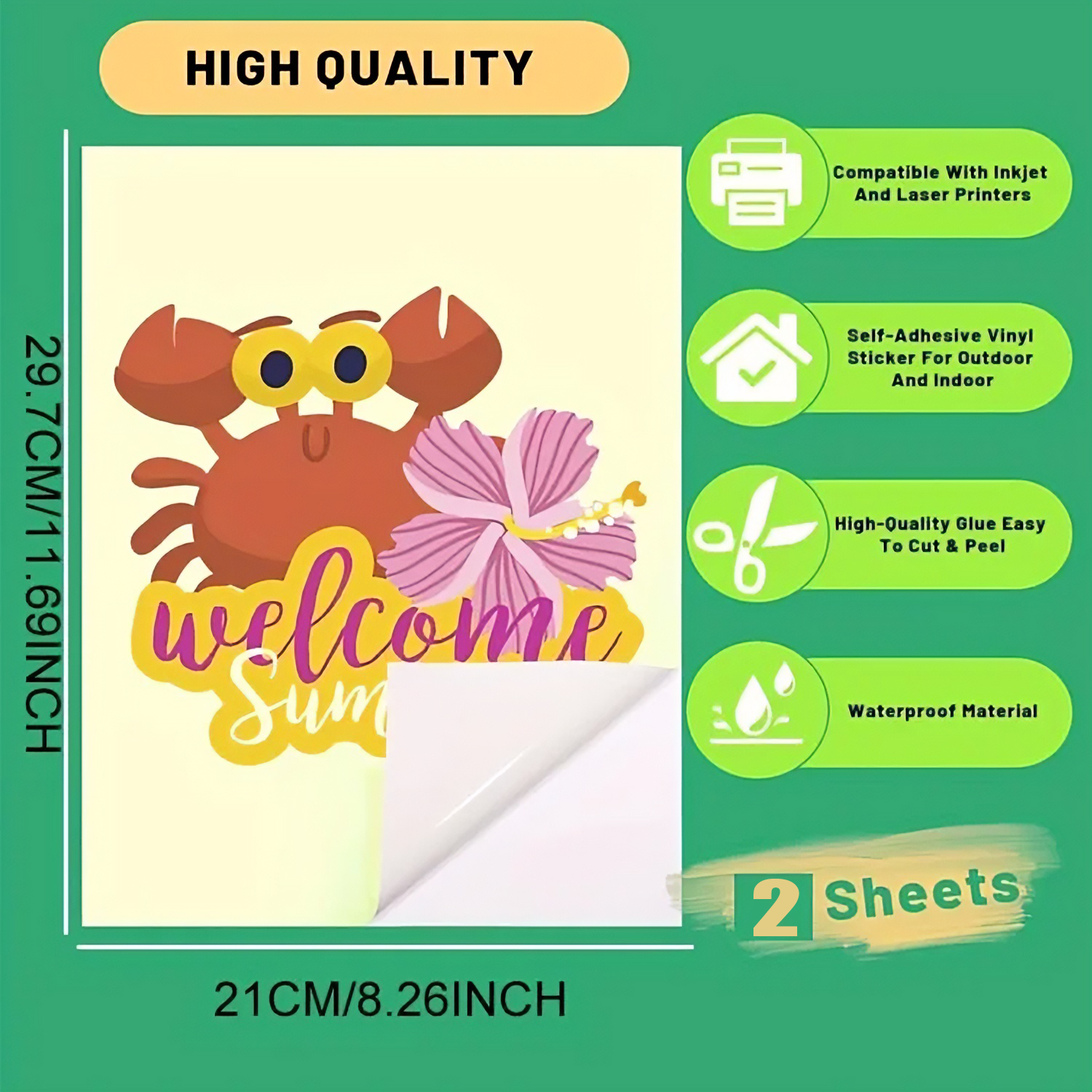 A4 Size Glow in The Dark Print - Commercial Vinyl Printing reseña y precio