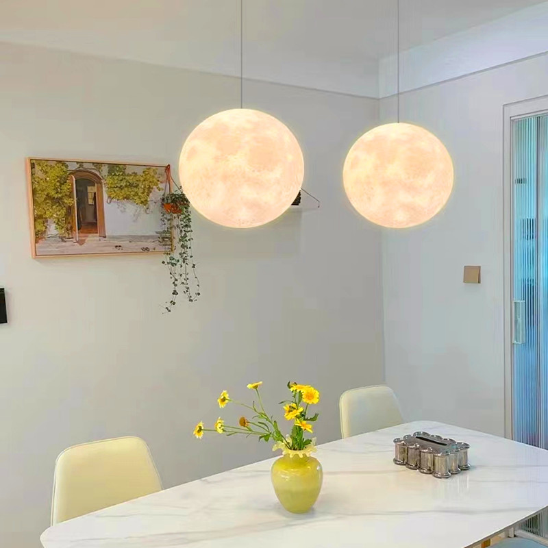 3D Printing Moon Chandelier Si - Hall Commercial Printing reseña y precio