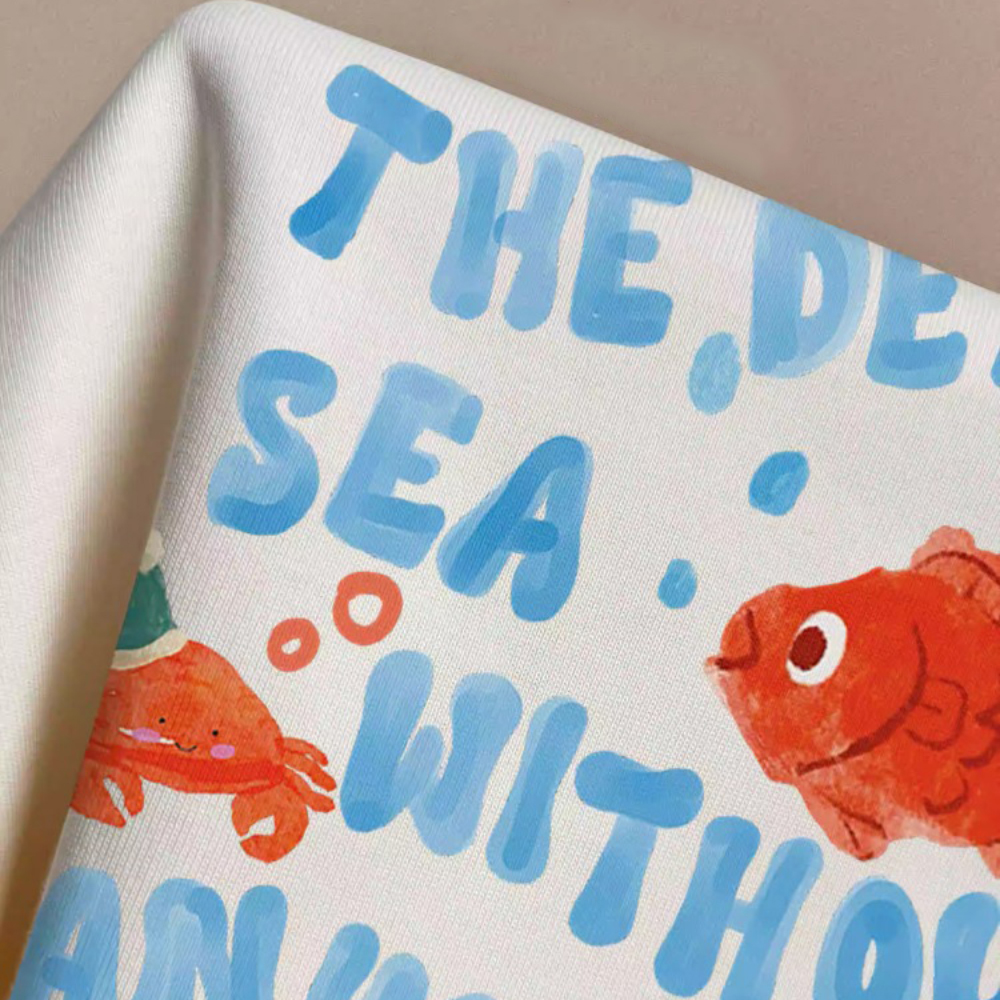 Cute Cartoon Letter Print T-Sh - Printing Qc reseña y precio