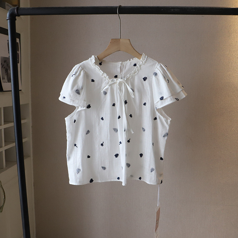 Simple White Women Shirt Embro - Printing Qc reseña y precio