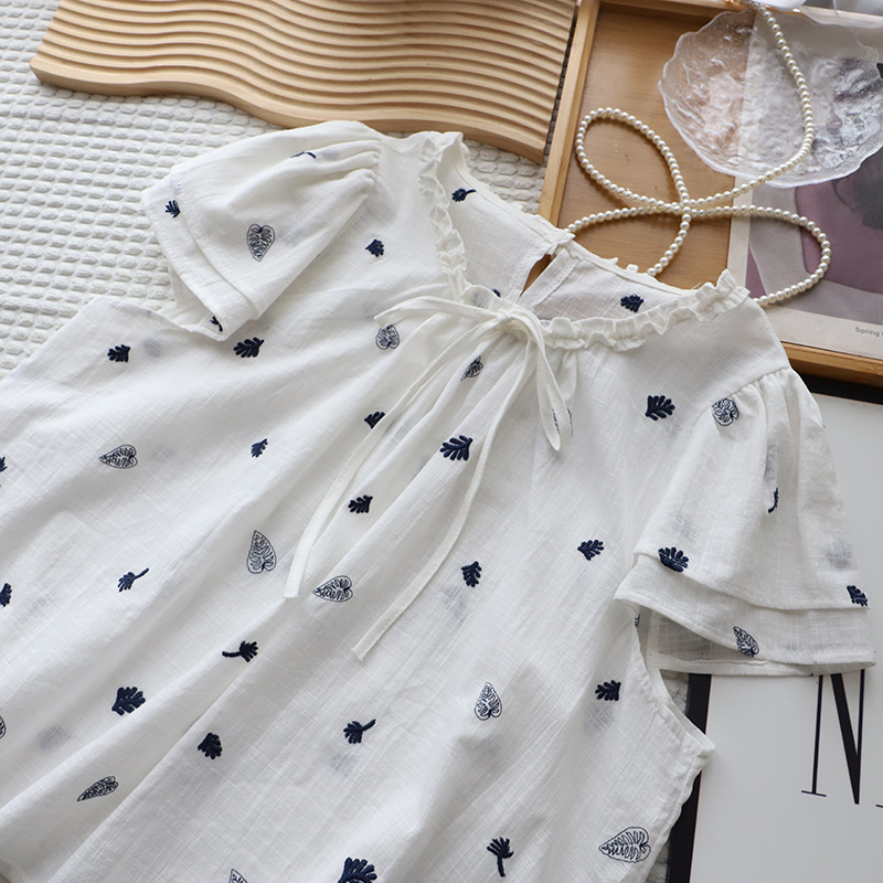 Simple White Women Shirt Embro - Printing Qc reseña y precio