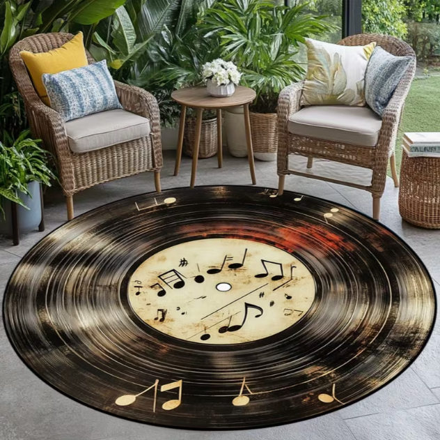 Elegant Circular Floor Mat wit - Commercial Vinyl Printing reseña y precio