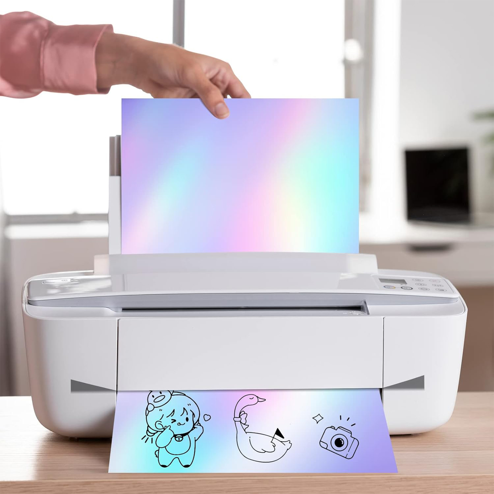 A4 Size 10 Sheets Rainbow Holo - Commercial Vinyl Printing reseña y precio